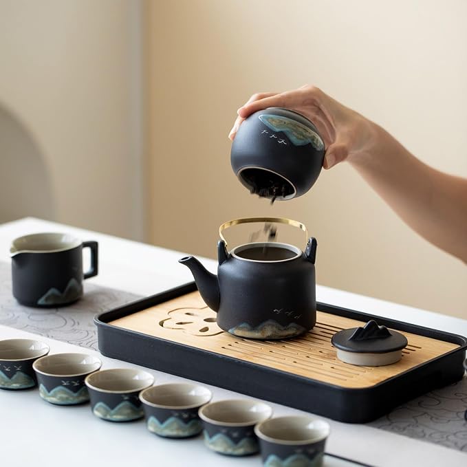 Chinese Gongfu Tea Set tea kit, Tea Gift sets, 15-Piece Ceramic Tea Service - Image 5