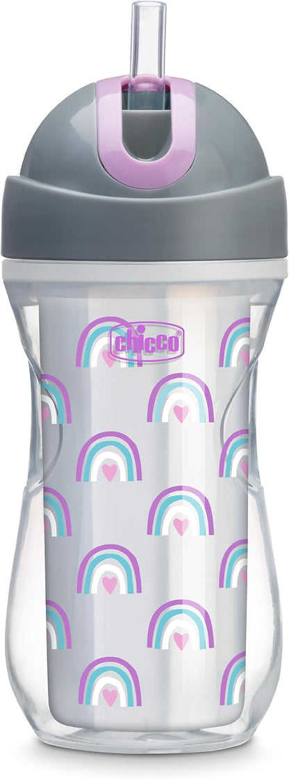 Chicco Insulated Straw Sippy Cup 12+ Months, 9oz Toddler Training Cup by ChiccoUSA