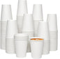 JOLLY CHEF 300 Pack Disposable Paper Coffee Cups White 12 oz Hot Beverage Paper by JOLLYCHEF