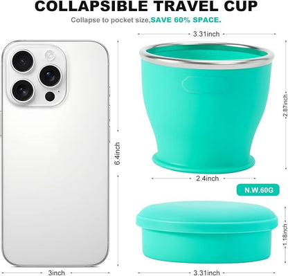 Collapsible Travel Cup, BPA-Free Reusable Water Cup | Lightweight Drinking Cups - Image 4