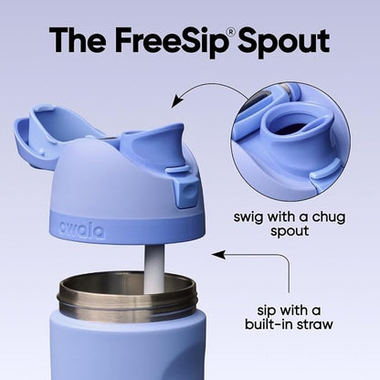 Owala FreeSip Stainless Steel Water Bottle 24 oz Out of the Blue - Image 3