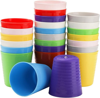 Frcctre 24 Pack Plastic Kids Cups, 8 Oz Small Unbreakable Plastic Kids Tumblers by Frcctre