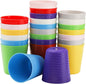 Frcctre 24 Pack Plastic Kids Cups, 8 Oz Small Unbreakable Plastic Kids Tumblers by Frcctre