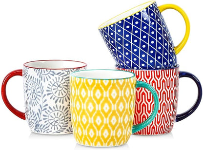 Selamica 10 OZ Coffee Mugs Set of 4, Small Coffee Cups Ceramic by Selamica