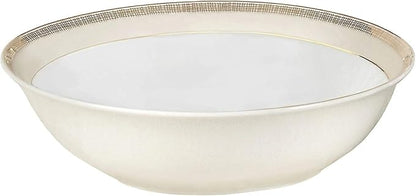 UKN 57 Piece Gold and Match Dinnerware Set-New Bone China Service for 8 People Banded Formal Round Dishwasher Safe