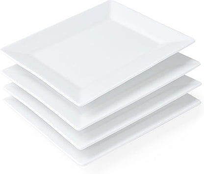 Navy Table Set for 6 with Tablecloth, White Square Dinner Plates, Bowls & Gold Candle Holders – Modern Navy & White Tablescape for Shabbat, Holidays, Dinner Parties & Events
