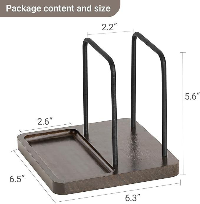 Mkono Napkin Holder for Table Farmhouse Wooden Napkin Dispenser, Rustic Wood - Image 5