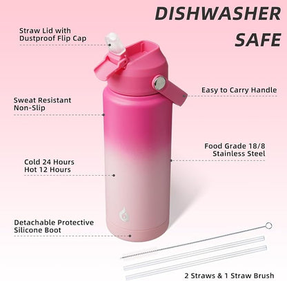 BJPKPK 24oz Insulated Water Bottle, Stainless Steel Bottle - Image 3