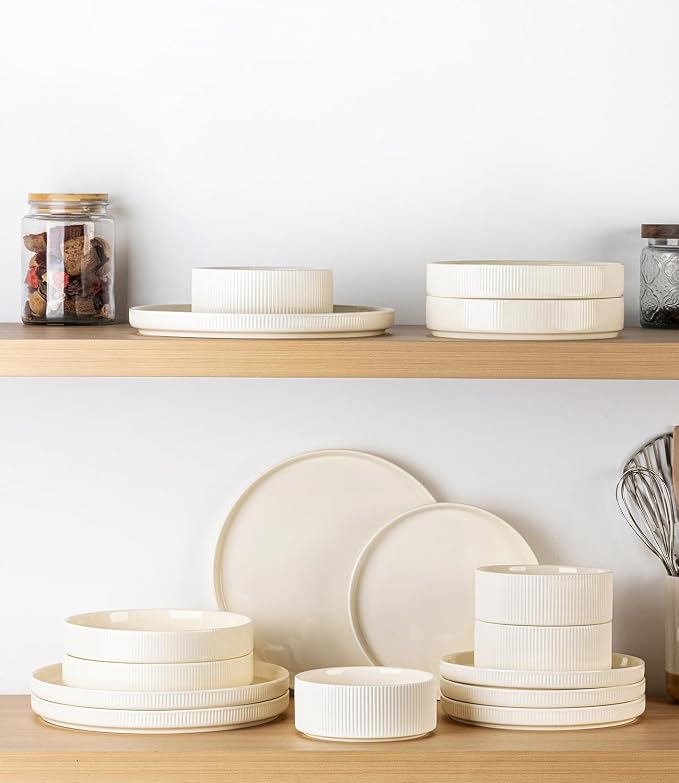 7.5" Ceramic Pasta Bowls Set of 4, Salad Bowls | Versatile Serving Bowls - Image 7