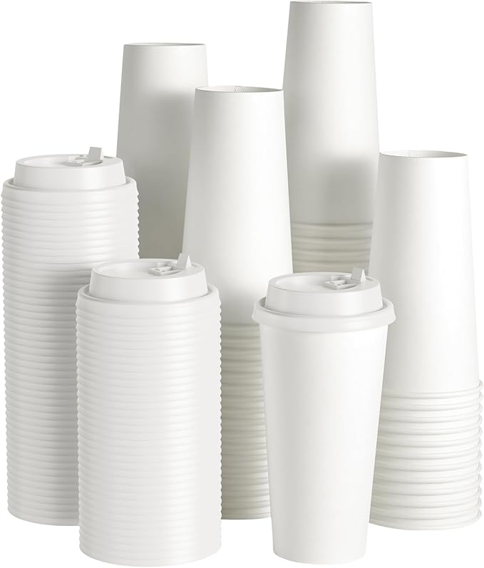 JOLLY PARTY 20 oz Paper Coffee Cups, Disposable Paper Coffee Cup by JOLLYPARTY