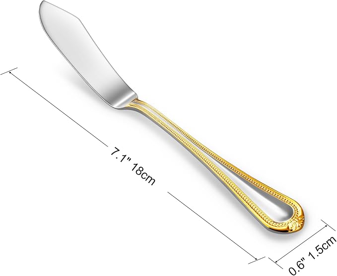 Premium Pearl Edge 4-Piece 6.9-Inch Butter Knife Set | 18/10 Stainless Steel - Image 2