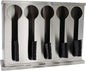 Dnoifne Utensil Dispenser, 5 Compartment Stainless Cutlery Organizer, Large Capacity Spoon Storage Device, Stainless Steel Spoon Storage Box, Dining Room Buffet Table Cutlery Dispenser