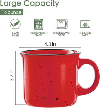bestone Coffee Mugs Set of 4，16 oz Large Coffee Mugs, Ceramic Mugs - Image 2