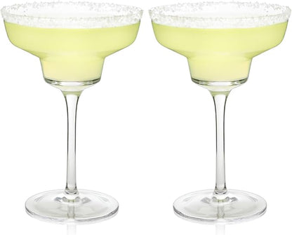 Viski Raye Angled Stemmed Margarita Glasses, Premium Crystal Cocktail glasses - Image 9