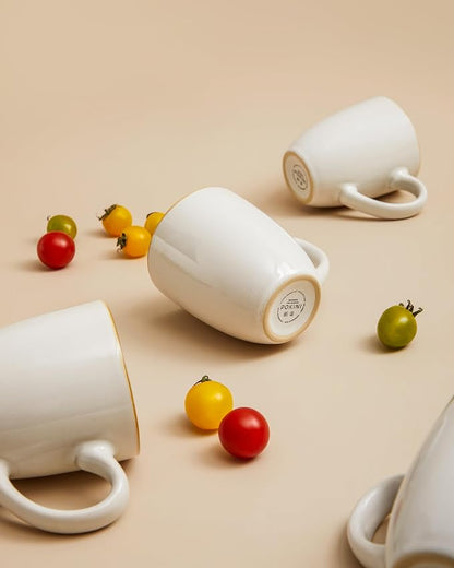 Pokini Coffee Mug 15 oz, Ceramic Coffee Mugs Set of 4, Reactive Glaze Mug - Image 6
