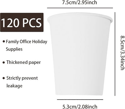 120-pack 9 oz white Paper Cups - Image 2