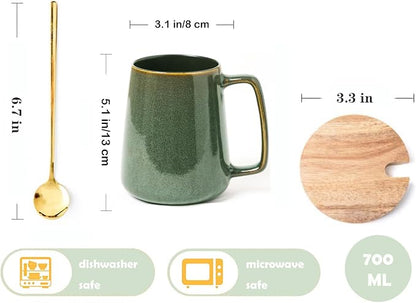 Large Ceramics Coffee Mugs, 24 OZ, - Image 2