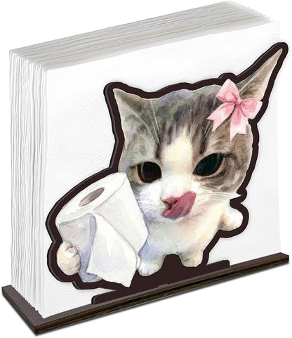 Funny Cat Napkin Holder for Table by Unknown