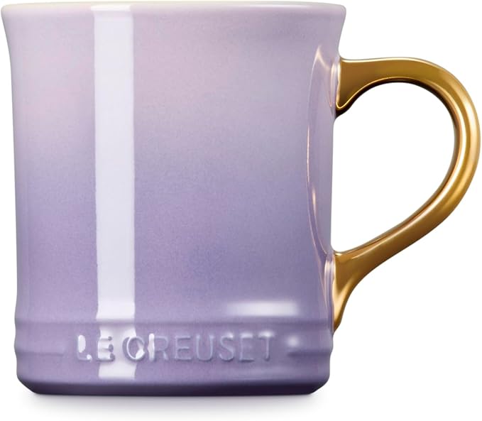 Le Creuset Stoneware Vancouver Mug, 14 oz., Provence/Gold Metallic Handle - Image 4