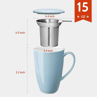 Sweese 15 OZ Porcelain Tea Mug - Image 2
