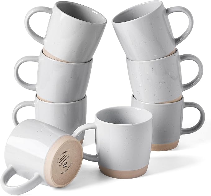 famiware Coffee Mugs for 8, 13 oz Mug Set, Dringking Cup by Famiware