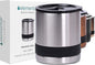 Elemental Recess Lowball Tumbler, 10oz Triple Wall Stainless Steel Cup with Non-Shattered Tritan Lid, Insulated Whiskey Glass, Insulated Coffee Tumbler Mug for Hot & Cold Drinks - Brushed Steel