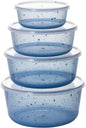4Pcs stackable Plastic Mixing Bowls with Lids Set for Kitchen, Safe BPA Free Non Toxic Serving Bowl Mixing Bowls