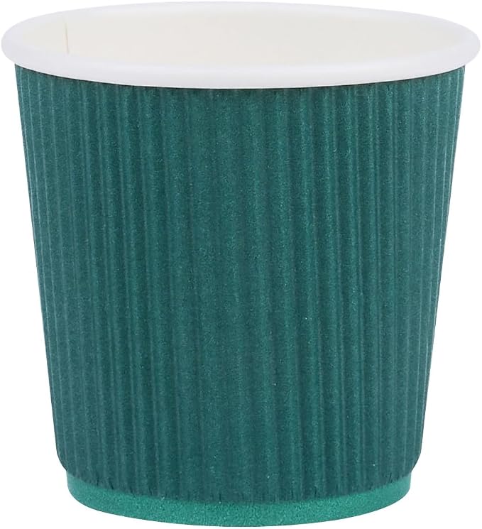 4 oz Forest Green Paper Coffee Cup - Image 2