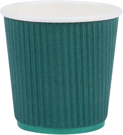 4 oz Forest Green Paper Coffee Cup - Image 2