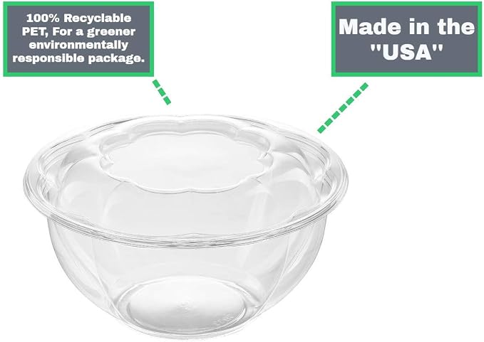 Disposable Plastic Salad Bowls - Image 3