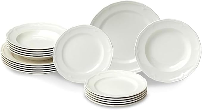 Villeroy & Boch Manoir 18 Piece Dinnerware Set, Creamy White | Porcelain by Unknown