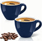 Pilnocok Ceramic Espresso Cups Set of 2, 2.5 oz Blue Small Coffee Mugs | by Pilnocok