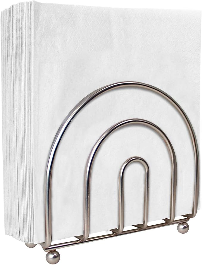 Blue Donuts Satin Nickel Arc Collection Napkin Holder – Napkin Holders by Blue+Donuts