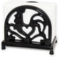 Vintage Metal Napkin Holder, Heavy Cast Iron Napkin Holder Organizer for Kitchen Restaurant Home Décor, Black