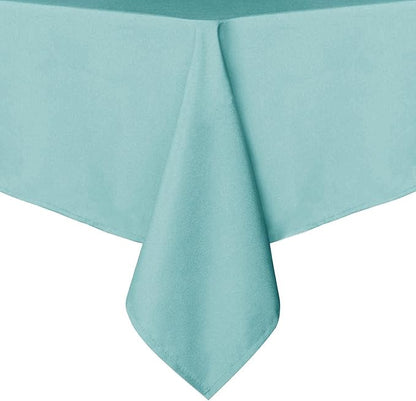 sancua Rectangle Tablecloth - 60 x 84 Inch - Stain and Wrinkle Resistant Washable Spring Table Cloth, Decorative Fabric Table Cover for Dining Tables, Buffet Parties and Camping, Turquoise
