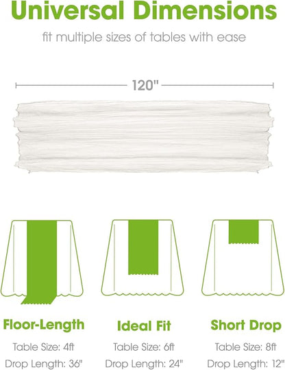 Pureegg 2-Pack Cheesecloth Table Runner, Decorations - Image 5