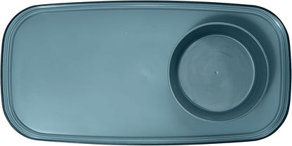 madesmart dipware Small Serving Plate, Stackable & Removable Dip Bowl for Salsa, Queso, Salad, Olives, Dishwasher & Microwave Safe, Multipurpose Plate & Bowl, Midnight