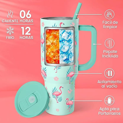 Flamingo Tumbler, Stainless Steel Insulated Tumblers Coffee Mug Cup - Image 3
