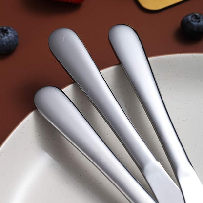 Berglander Dinner Knives Set Of 6, Stainless Steel Shiny Mirror Dinner Knife - Image 6