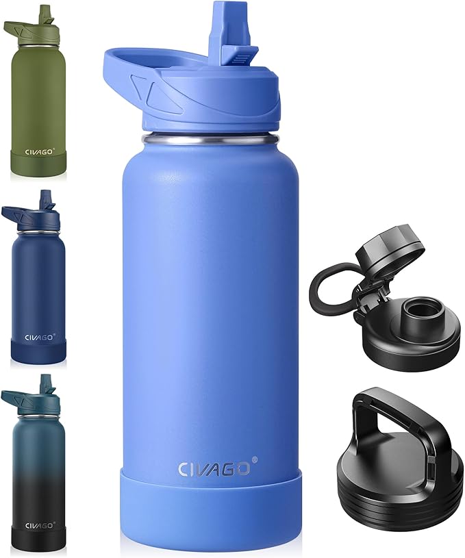 CIVAGO 32 oz Insulated Stainless Steel Water Bottle by CIVAGO