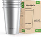 HAUSHOF Stainless Steel Cups, 16oz Stacking Cups, Unbreakable, 4 Pack | 18/8 by HAUSHOF