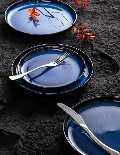 4-piece set, natural active glaze plate and bowl set, microwave and dishwasher - Image 8