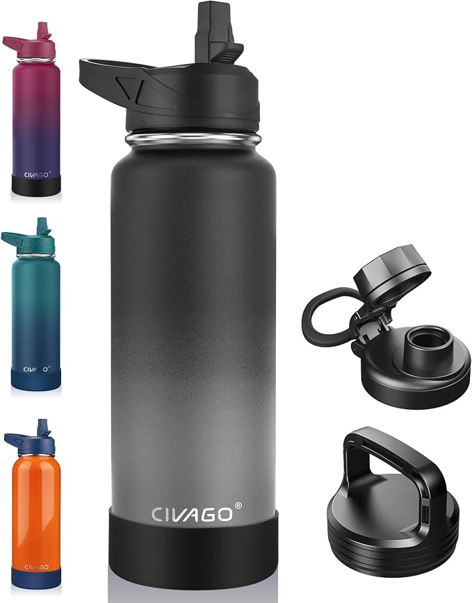 CIVAGO 40 oz Insulated Stainless Steel Water Bottle by CIVAGO