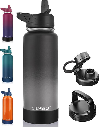 CIVAGO 40 oz Insulated Stainless Steel Water Bottle by CIVAGO