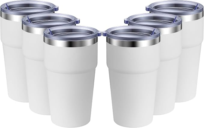 MEWAY 16oz Tumbler Double Wall Vacuum Insulated Travel Mug Bulk, Stainless by MEWAY