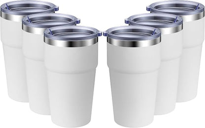 MEWAY 16oz Tumbler Double Wall Vacuum Insulated Travel Mug Bulk, Stainless by MEWAY