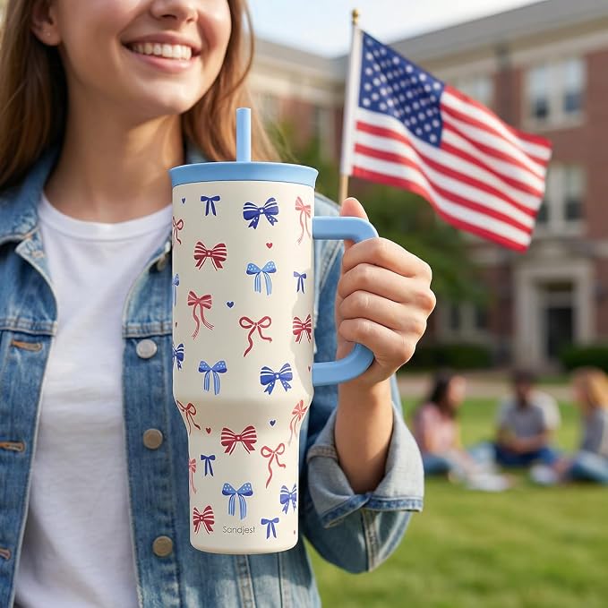 SANDJEST American Flag 40oz Tumbler - Image 6