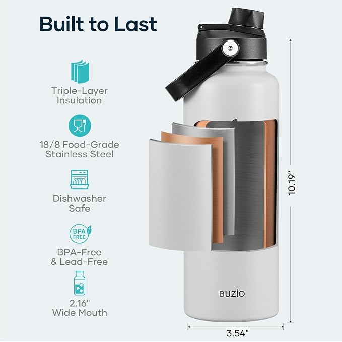 BUZIO Triple Wall Vacuum Water Bottle - Image 4