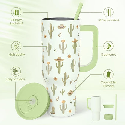 SANDJEST Cactus 40oz Tumbler - Image 2