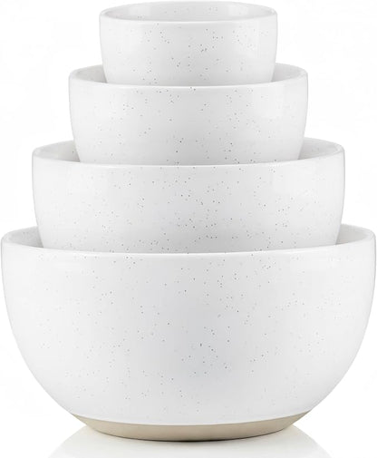 KooK Mixing Bowls, Ceramic Nesting Bowls, Stoneware Kitchen Bowls, by Kook